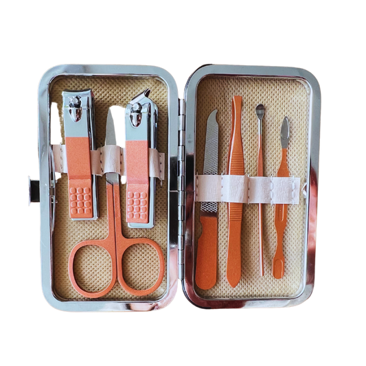 Rose Gold 7 in 1 Travel Nail  Care Kit
